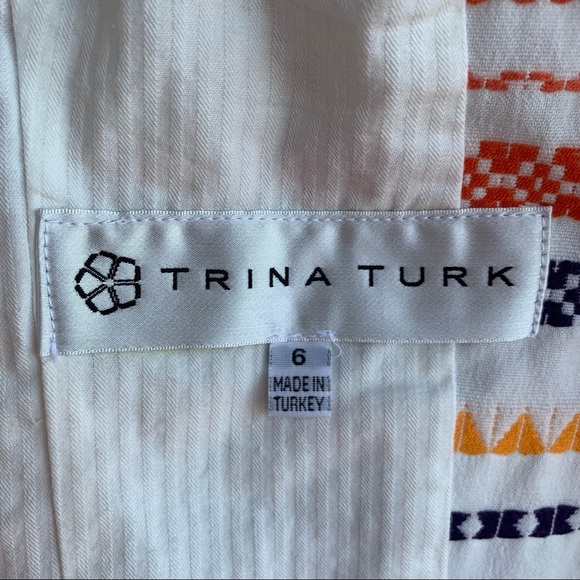 •Trina Turk• Beatrix Woven Moto Zip Jacket-Size 6 - Picture 2 of 11